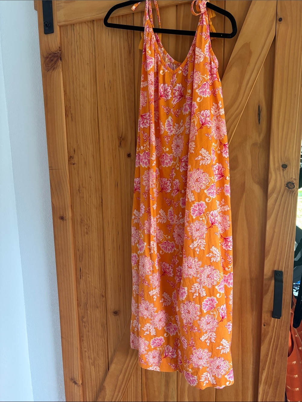 Old Navy Orange Sundress with Pink Floral Print never worn